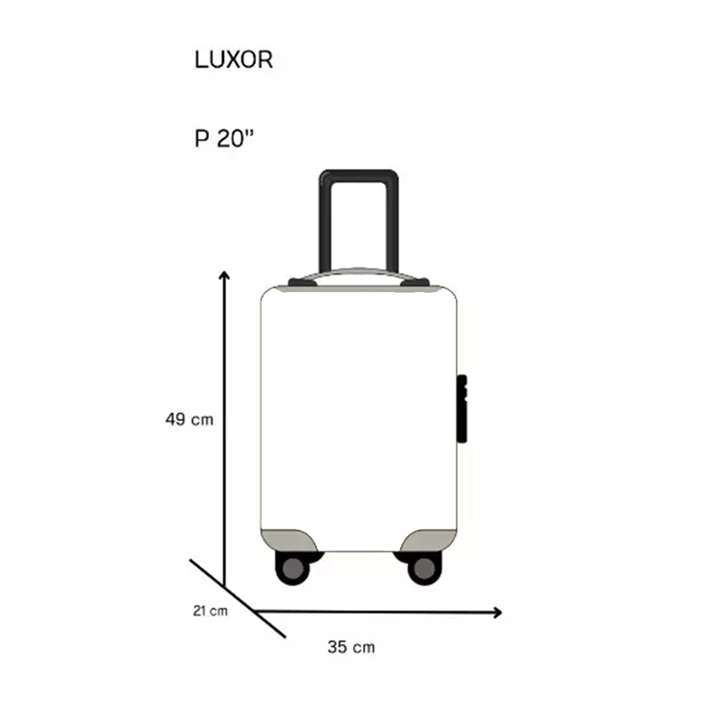 Mala Luxor Tamanho P - Preto