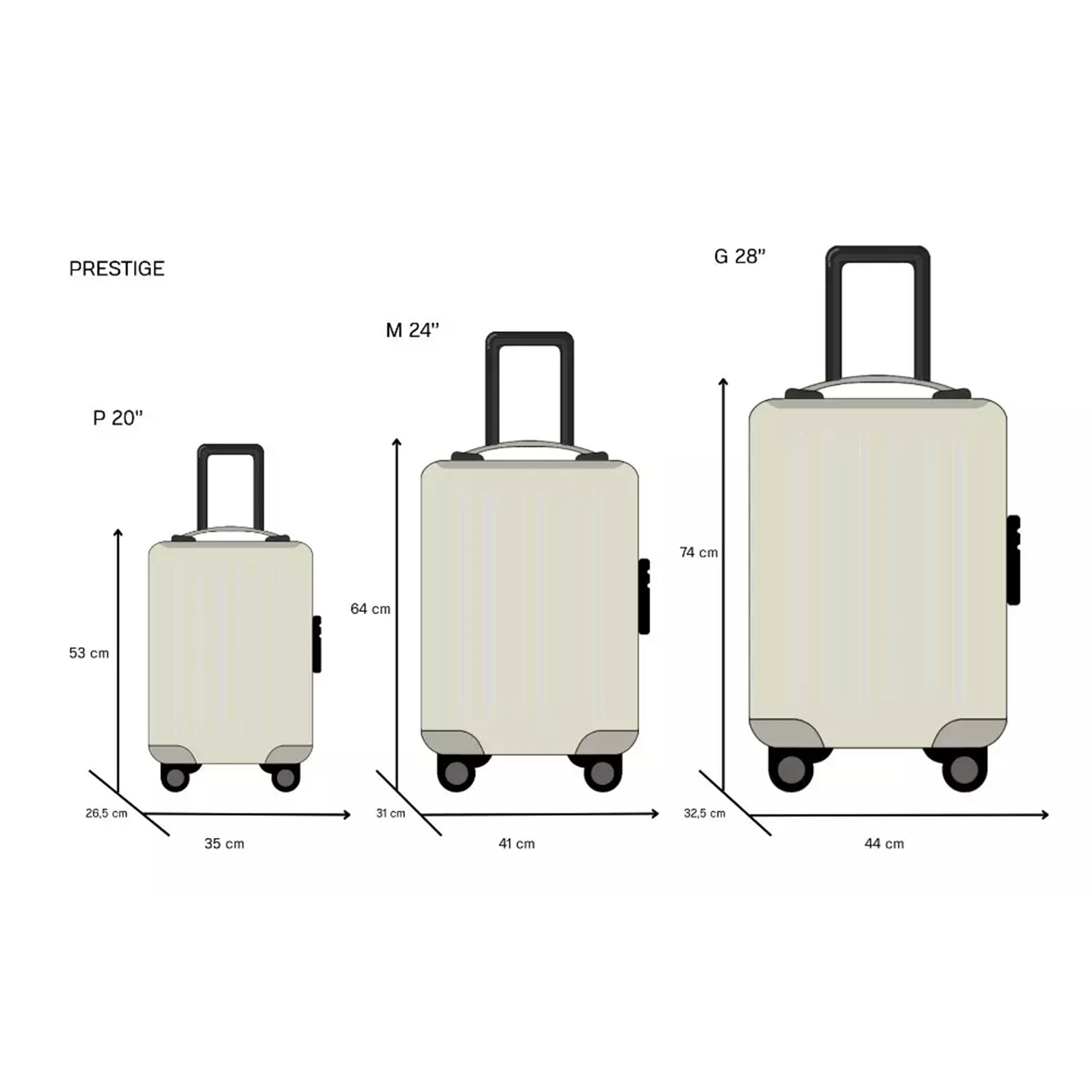 Mala Prestige Tamanho G - Preto